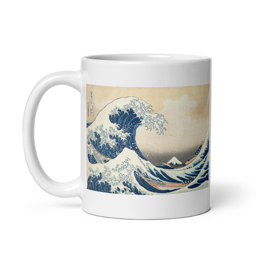 The Great Wave Off Kanagawa White Glossy Mug