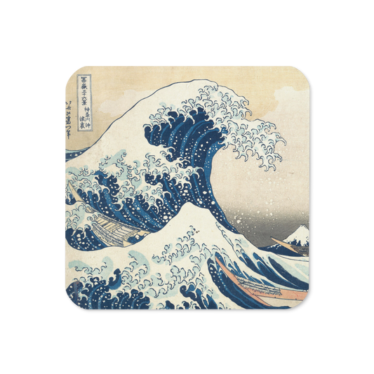 Great Wave Off Kanagawa Cork-Back Coaster