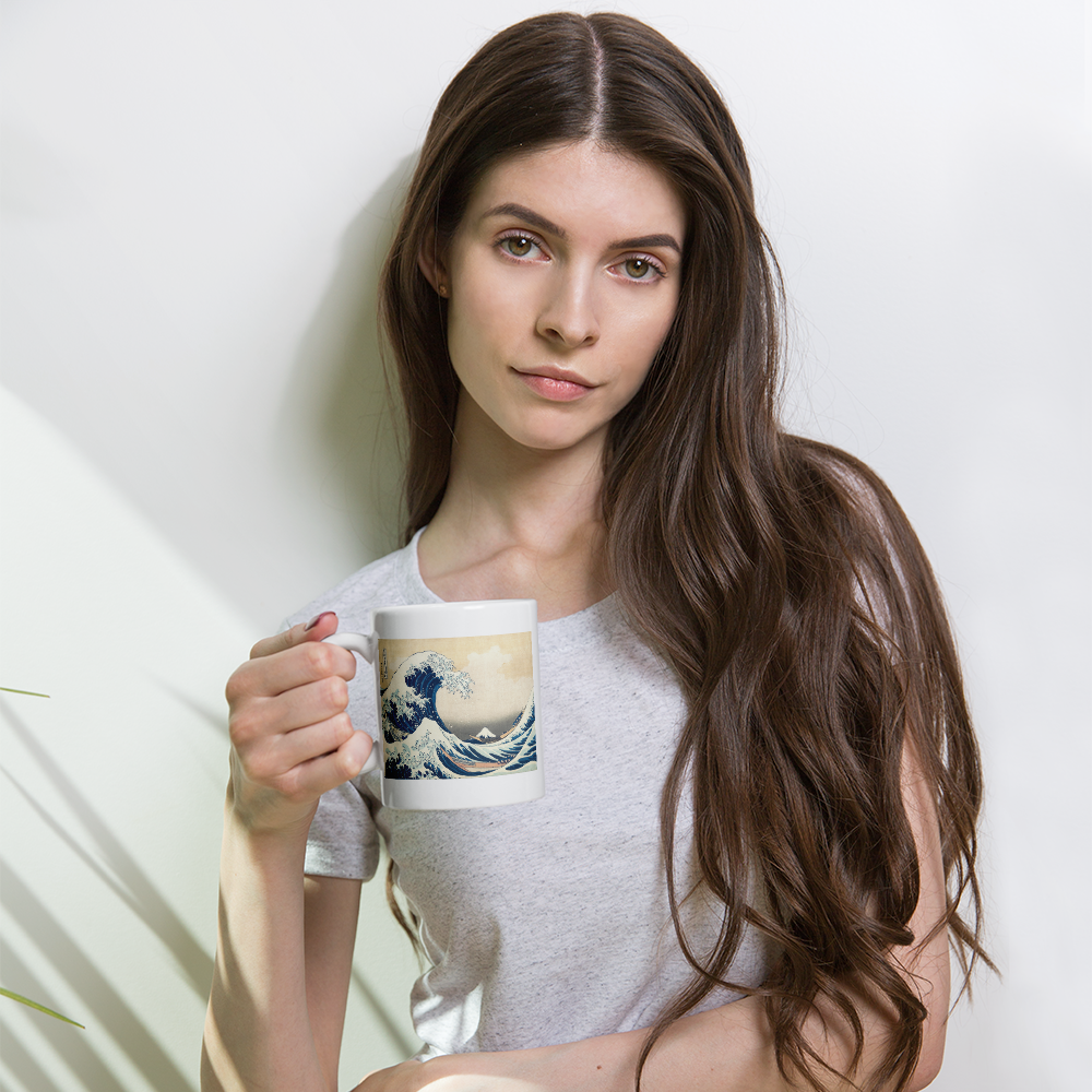 Hokusai "Great Wave Off Kanagawa" Ceramic Mug - Museum Art for Daily Ritual
